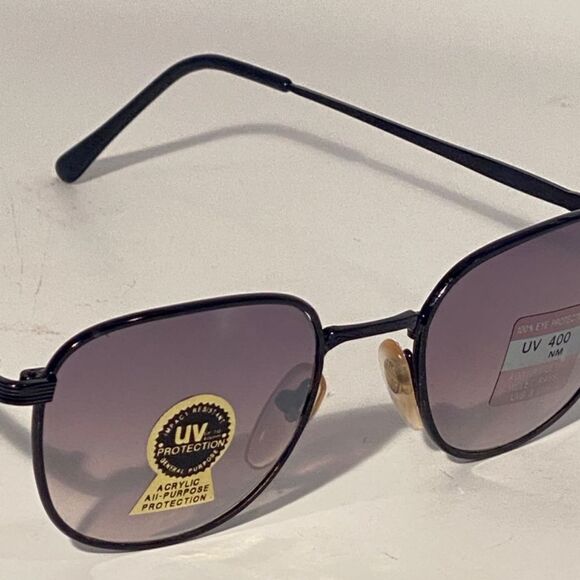 1345  Black Wire Frame Sunglasses UV Protected NWT - Picture 7 of 9